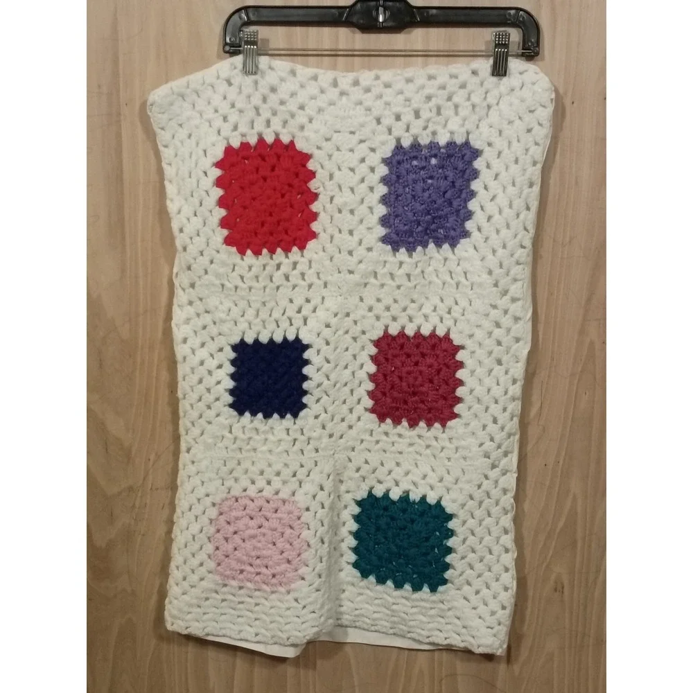 Martex Granny Square Crochet Pillow Case‎ Non Iron Standard 42x36
